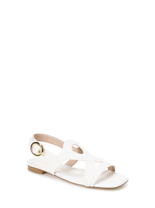 Wovette Flat Sandals STUART WEITZMAN | SH944CRM